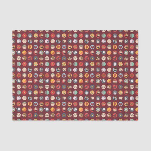Harry Potter Cartoon Icons Pattern Tissue Paper (Front)