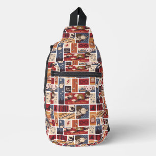 Harry Potter Cartoon Scenes Pattern Sling Bag