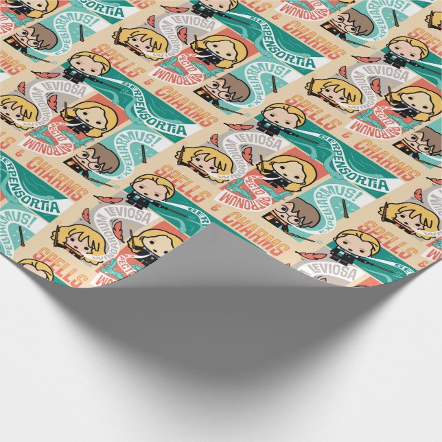 HARRY POTTER™ | CARTOON SPELLS & CHARMS WRAPPING PAPER (Corner)
