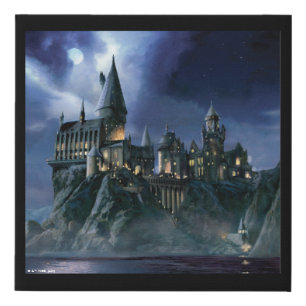 Harry Potter Castle   Moonlit Hogwarts Faux Canvas Print