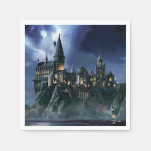 Harry Potter Castle   Moonlit Hogwarts Napkin