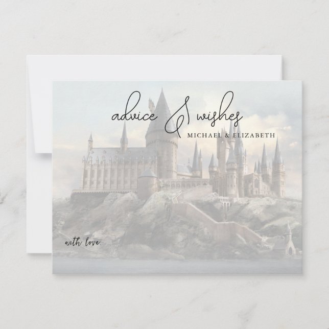 Harry Potter | Castle Wedding Advice & Wishes (Front)