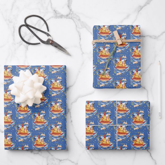 Harry Potter | Charming HOGWARTS™ Castle Wrapping Paper Sheet (Front)