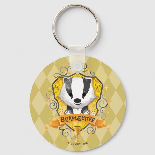 Harry Potter | Charming HUFFLEPUFF™ Crest Key Ring (Front)
