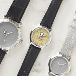 Harry Potter | Charming HUFFLEPUFF™ Crest Watch<br><div class="desc">Check out this adorable kids storybook style watercolor graphic of the Hufflepuff House Crest,  featuring a cute badger on a shield with Hufflepuff's Cup!</div>