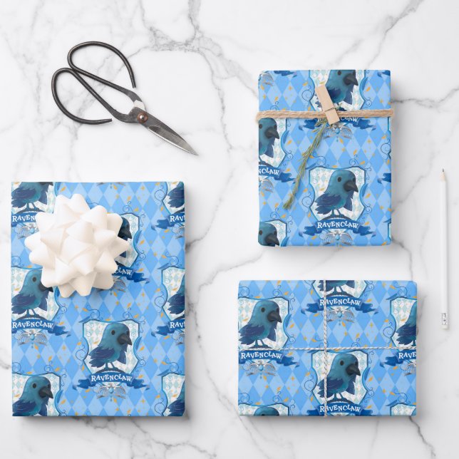 Harry Potter | Charming RAVENCLAW™ Crest Wrapping Paper Sheet (Front)