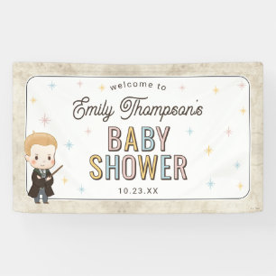 Harry Potter Chibi Draco Malfoy Wizard Baby Shower Banner