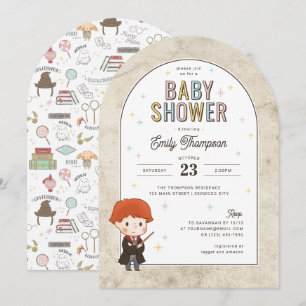 Harry Potter Chibi Ron Weasley Wizard Baby Shower Invitation