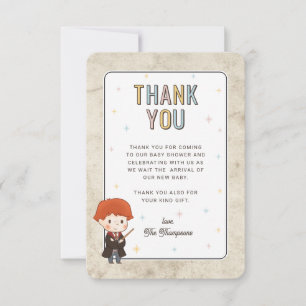 Harry Potter Chibi Ron Weasley Wizard Baby Shower Thank You Card