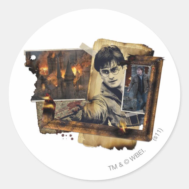 Harry Potter Collage 7 Classic Round Sticker (Front)