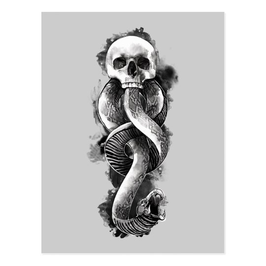 Harry Potter | Dark Mark Watercolor Postcard | Zazzle.co.uk