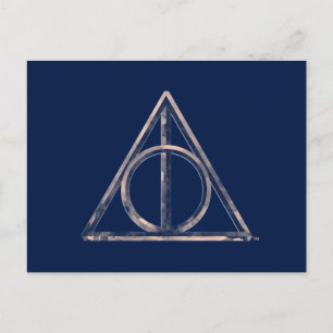 Harry Potter Deathly Hallows Watercolor Postcard