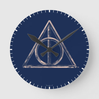 Harry Potter | Deathly Hallows Watercolor Round Clock