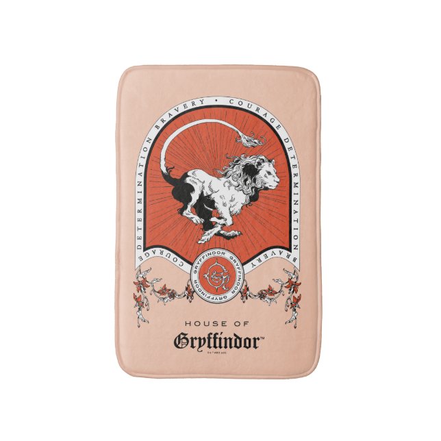 HARRY POTTER™ | Delicate Sketch GRYFFINDOR™ Crest Bath Mat (Front Vertical)