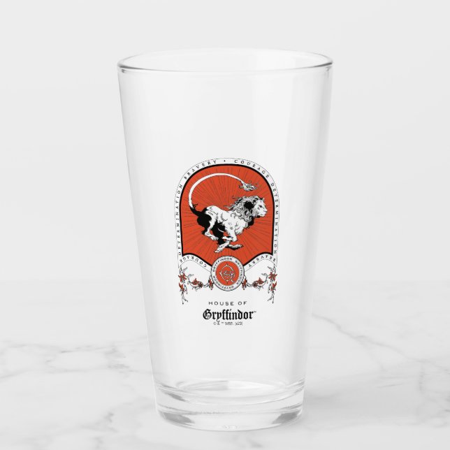 HARRY POTTER™ | Delicate Sketch GRYFFINDOR™ Crest Glass (Front)
