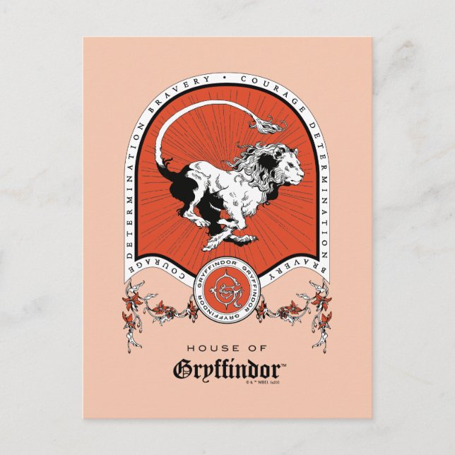 HARRY POTTER™ | Delicate Sketch GRYFFINDOR™ Crest Postcard (Front)