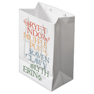 HARRY POTTER™   Delicate Sketch HOGWARTS™ Houses Medium Gift Bag