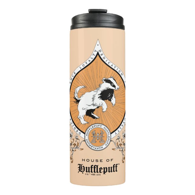 HARRY POTTER™ | Delicate Sketch HUFFLEPUFF™ Crest Thermal Tumbler (Front)