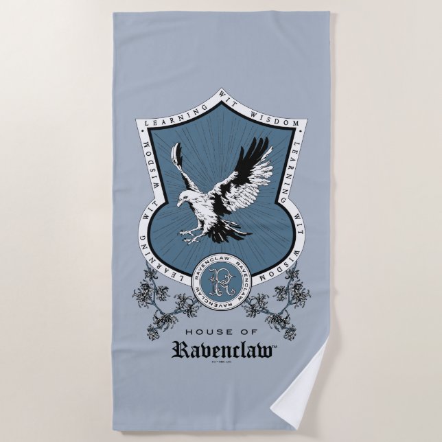 HARRY POTTER™ | Delicate Sketch RAVENCLAW™ Crest Beach Towel (Front)