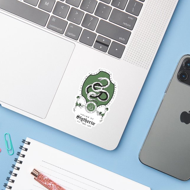 HARRY POTTER™ | Delicate Sketch SLYTHERIN™ Crest (Laptop w/ iPhone)