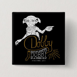 Harry Potter   Dobby Has No Master 15 Cm Square Badge