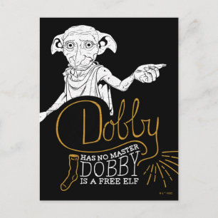 Harry Potter   Dobby Has No Master Postcard