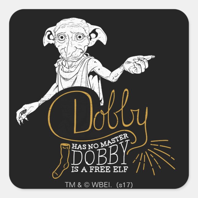 Harry Potter | Dobby Has No Master Square Sticker (Front)