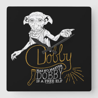 Harry Potter | Dobby Has No Master Square Wall Clock