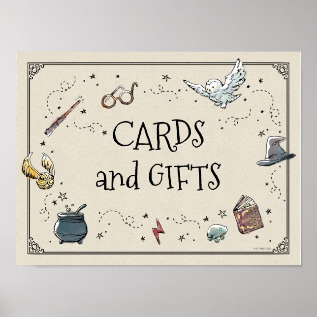 Harry Potter First Birthday Cards & Gifts Sign (Front)