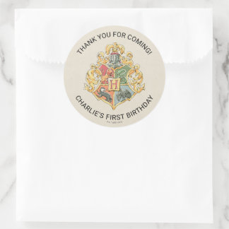 Harry Potter First Birthday Thank You Classic Round Sticker