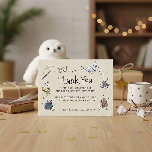 Harry Potter First Birthday Thank You Postcard (Creator Uploaded)