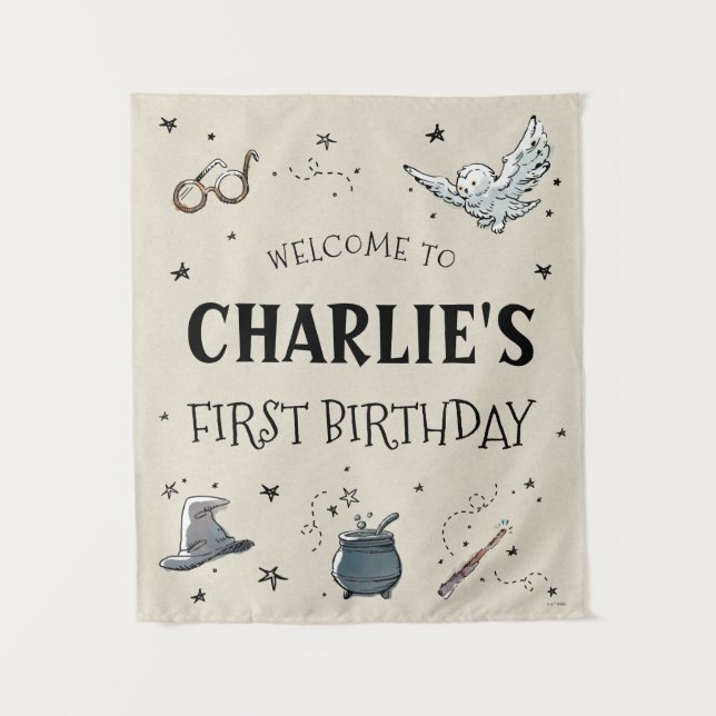 Harry Potter First Birthday Welcome Tapestry (Front)