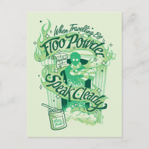 Harry Potter Floo Powder Typography Graphic Postcard