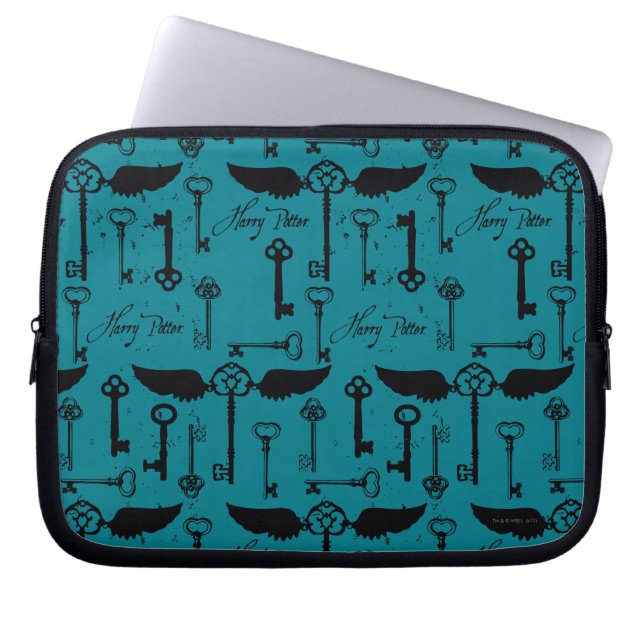 HARRY POTTER™ Flying Keys Pattern Laptop Sleeve (Front)