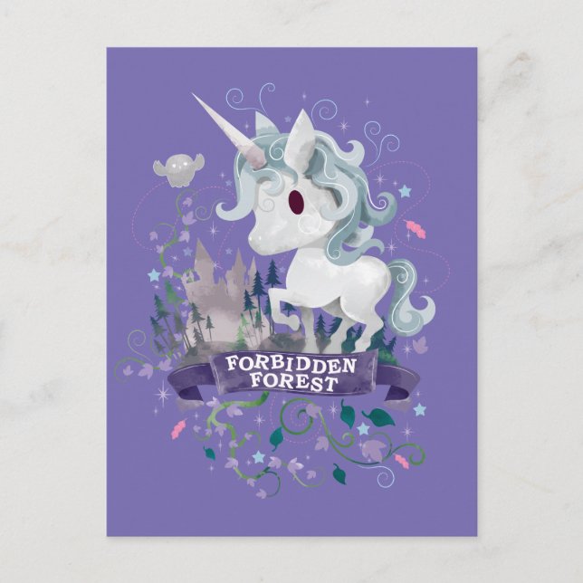 Harry Potter | Forbidden Forest Unicorn Graphic Postcard (Front)