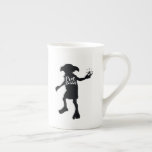 Harry Potter | "Free Dobby" Silhouette Typography Bone China Mug<br><div class="desc">Check out this silhouette of Dobby snapping his fingers,  with the words "Free Dobby" handwritten on his body.</div>