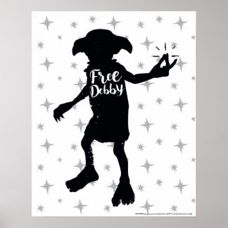 Harry Potter | "Free Dobby" Silhouette Typography Poster