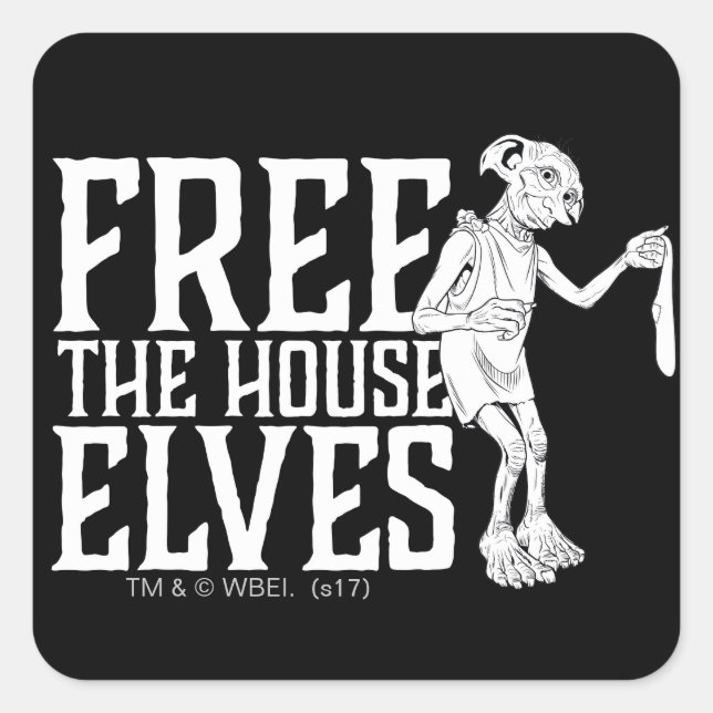 Harry Potter | Free The House Elves Square Sticker (Front)