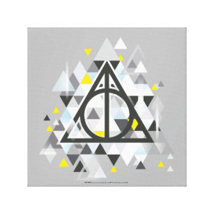 Harry Potter   Geometric Deathly Hallows Symbol Canvas Print