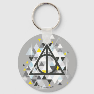 Harry Potter   Geometric Deathly Hallows Symbol Key Ring