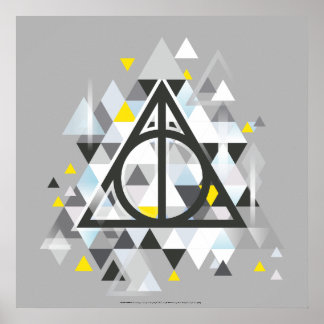 Harry Potter | Geometric Deathly Hallows Symbol Poster