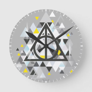 Harry Potter | Geometric Deathly Hallows Symbol Round Clock