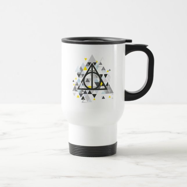Harry Potter | Geometric Deathly Hallows Symbol Travel Mug (Right)