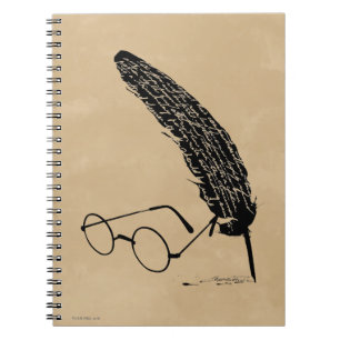 Harry Potter Glasses And Quill Notebook
