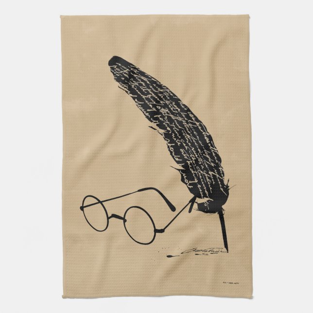 Harry Potter | Glasses And Quill Tea Towel (Vertical)