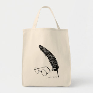 Harry Potter Glasses And Quill Tote Bag