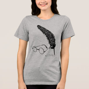 Harry Potter Glasses And Quill Tri-Blend Shirt