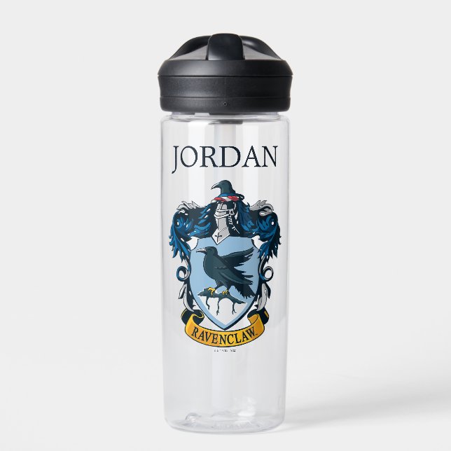 Harry Potter  | Gothic Ravenclaw Crest | Add Name Water Bottle (Front)