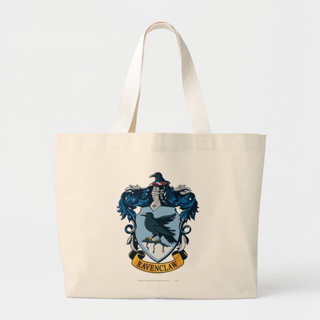 Harry Potter  | Gothic Ravenclaw Crest Large Tote Bag (Front)