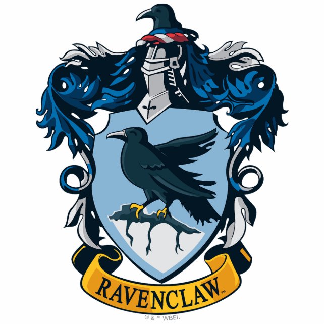 Harry Potter  | Gothic Ravenclaw Crest Photo Sculpture Key Ring (Front)